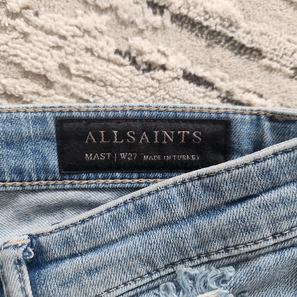 All Saints Mast Ankle Destroyed Jeans - Picture 3 of 4